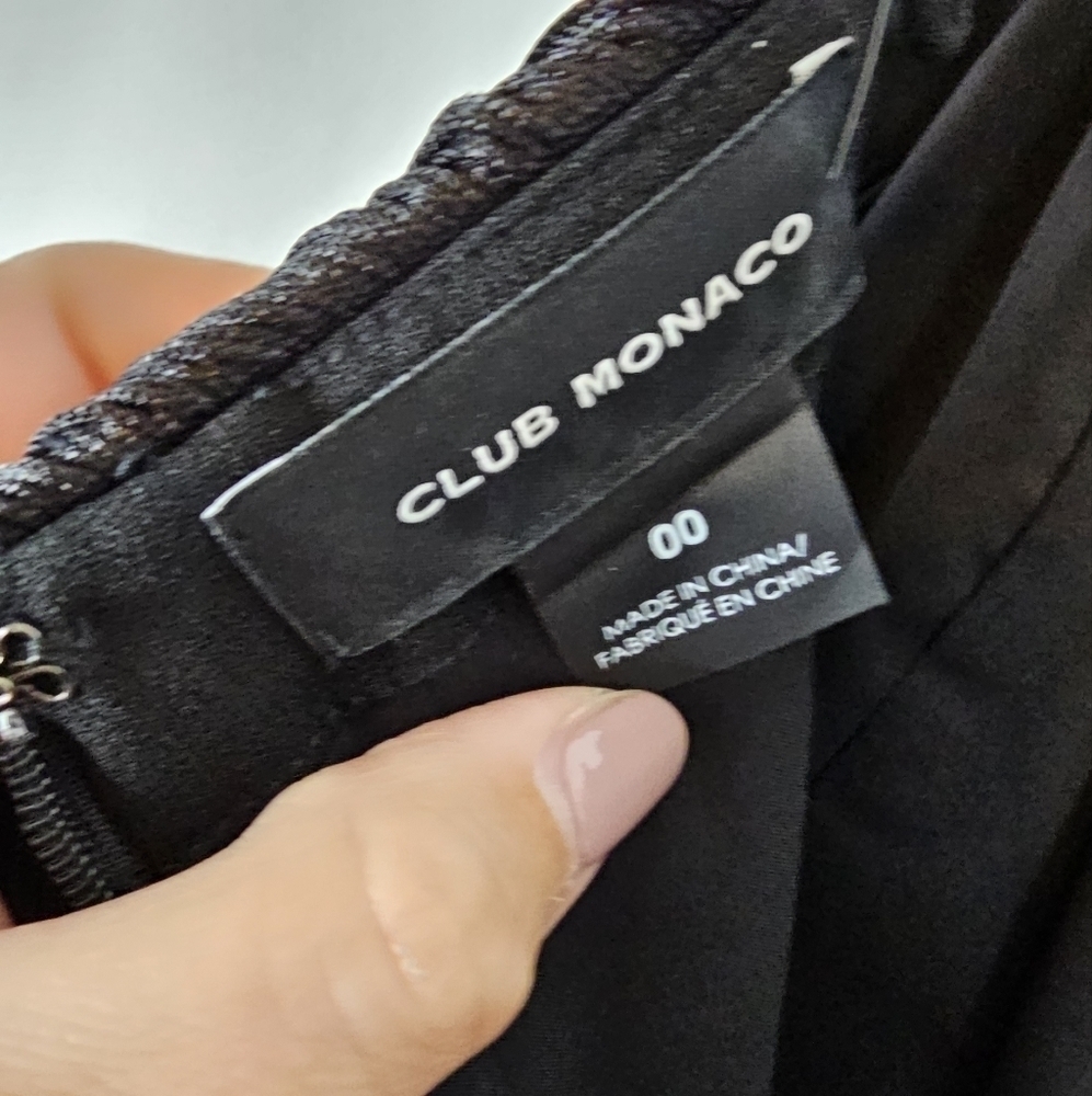 Club Monaco size 00 Fringe Jumpsuit in black NWT - Picture 5 of 8